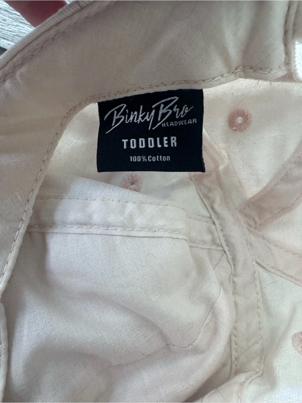 Binky bro neutral rainbow baseball Cap with Embroidered Accent toddle